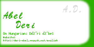 abel deri business card